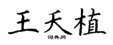 丁谦王夭植楷书个性签名怎么写