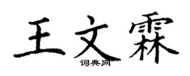 丁谦王文霖楷书个性签名怎么写