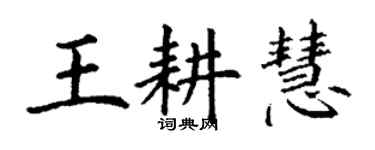 丁谦王耕慧楷书个性签名怎么写