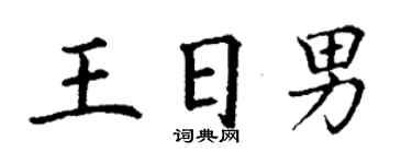 丁谦王日男楷书个性签名怎么写