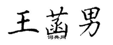 丁谦王菡男楷书个性签名怎么写