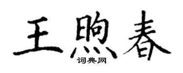 丁谦王煦春楷书个性签名怎么写