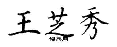 丁谦王芝秀楷书个性签名怎么写
