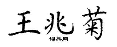 丁谦王兆菊楷书个性签名怎么写