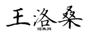 丁谦王洛桑楷书个性签名怎么写