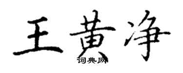 丁谦王黄净楷书个性签名怎么写