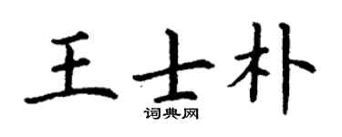 丁谦王士朴楷书个性签名怎么写