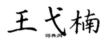 丁谦王弋楠楷书个性签名怎么写