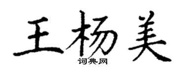 丁谦王杨美楷书个性签名怎么写