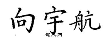 丁谦向宇航楷书个性签名怎么写