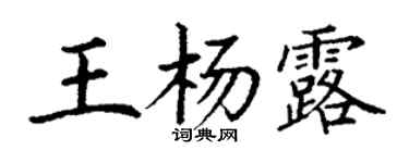 丁谦王杨露楷书个性签名怎么写