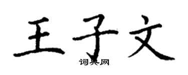 丁谦王子文楷书个性签名怎么写
