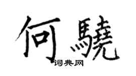 何伯昌何骁楷书个性签名怎么写