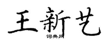 丁谦王新艺楷书个性签名怎么写