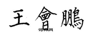 何伯昌王会鹏楷书个性签名怎么写