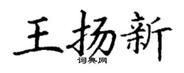 丁谦王扬新楷书个性签名怎么写
