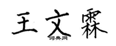 何伯昌王文霖楷书个性签名怎么写