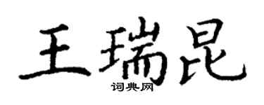 丁谦王瑞昆楷书个性签名怎么写