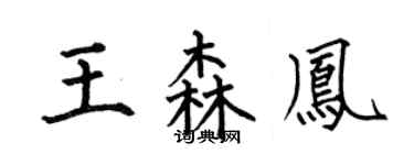 何伯昌王森凤楷书个性签名怎么写