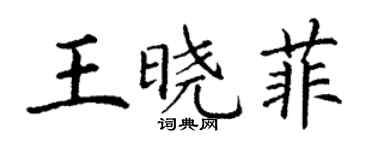 丁谦王晓菲楷书个性签名怎么写