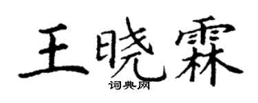 丁谦王晓霖楷书个性签名怎么写