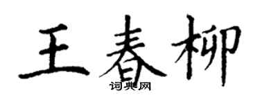 丁谦王春柳楷书个性签名怎么写