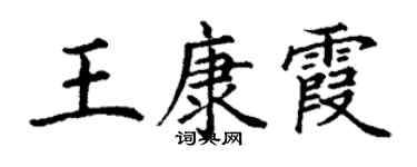 丁谦王康霞楷书个性签名怎么写