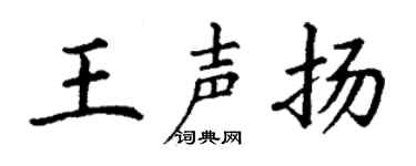 丁谦王声扬楷书个性签名怎么写
