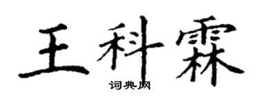 丁谦王科霖楷书个性签名怎么写
