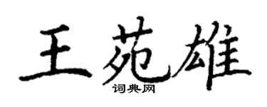 丁谦王苑雄楷书个性签名怎么写