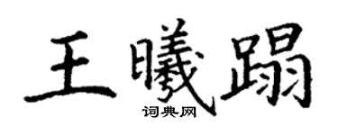 丁谦王曦蹋楷书个性签名怎么写