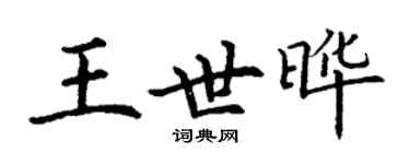 丁谦王世晔楷书个性签名怎么写