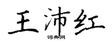 丁谦王沛红楷书个性签名怎么写