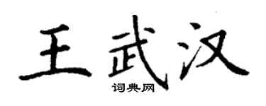 丁谦王武汉楷书个性签名怎么写