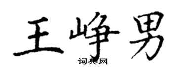 丁谦王峥男楷书个性签名怎么写