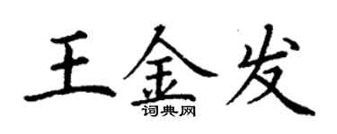 丁谦王金发楷书个性签名怎么写