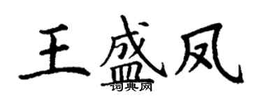 丁谦王盛凤楷书个性签名怎么写