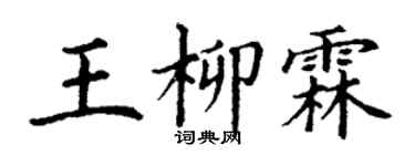 丁谦王柳霖楷书个性签名怎么写