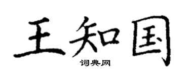 丁谦王知国楷书个性签名怎么写