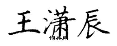 丁谦王潇辰楷书个性签名怎么写