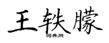 丁谦王轶朦楷书个性签名怎么写