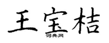 丁谦王宝桔楷书个性签名怎么写