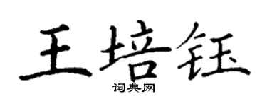 丁谦王培钰楷书个性签名怎么写
