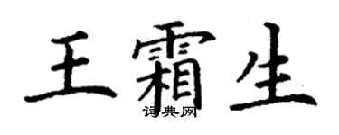 丁谦王霜生楷书个性签名怎么写