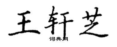 丁谦王轩芝楷书个性签名怎么写
