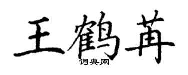 丁谦王鹤苒楷书个性签名怎么写