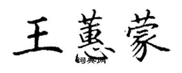 丁谦王蕙蒙楷书个性签名怎么写