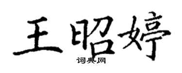 丁谦王昭婷楷书个性签名怎么写