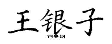 丁谦王银子楷书个性签名怎么写