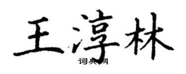 丁谦王淳林楷书个性签名怎么写